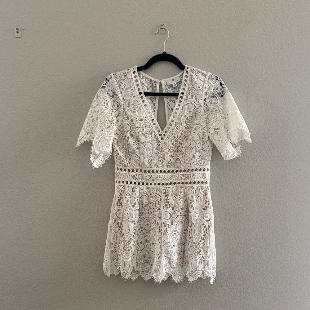 Socialite White Lace Jumpsuit